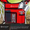 KESSER® Campingstuhl faltbar bis 150 kg Angelstuhl Faltstuhl Klappstuhl Gepolstert mit Armlehnen, Getränkehalter + Tasche mit hoher Rückenlehne, Strandstuhl, Klapphocker Rot / Schwarz Bild 3