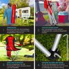 KESSER® Campingstuhl faltbar bis 150 kg Angelstuhl Faltstuhl Klappstuhl Gepolstert mit Armlehnen, Getränkehalter + Tasche mit hoher Rückenlehne, Strandstuhl, Klapphocker Rot / Schwarz Bild 4