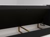 GRAINGOLD Osteno Boxspringbett 140x200, Doppelbett mit zwei Bettkästen, Kopfteil, Velour-Stoff, Schwarz Bild 5