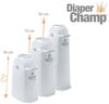 Diaper Champ X-Large Windeleimer f. normale Müllbeutel silber-grau Bild 2