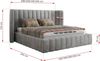 Polsterbett GOLETTA CLASSIC 200 x 200 cm mit gepolstertem Kopfteil, stabilem Bettrahmen, Lattenrost und Bettkasten mit Gasdruckfedern, Doppelbett, zeitloses Design Pocket Matratze - Hellgrau Velvet - VIRE LUX Bild 4