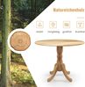100 cm Runder Esstisch für 4 Küchentisch aus Gummibaumholz mit Sockel Moderner Freizeit-Tisch für Esszimmer Natur Bild 3