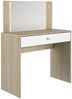 Calicosy Schminktisch mit 1 Aufbewahrungsschublade B94 cm - MAKEUP - Weiß/Holz Bild 3