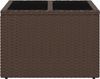 vidaXL Gartentisch mit Glasplatte Braun 55x55x37 cm Poly Rattan 366207 Bild 4