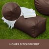 Green Bean® Sitzhocker aus Kunstleder - Pouf mit EPS Perlen Füllung - 70 x 33 x 28cm - perfekte Ergänzung zum Sitzsack - Dunkelbraun Bild 5