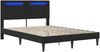 vidaXL Bettrahmen mit LED-Lichtleisten Schwarz 140 x 190 cm Kunstleder 42028022 Bild 5