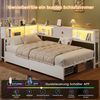 MSMASK Daybett Schlafsofa mit LED-Beleuchtung und Steckdose, Kinderbett, Jugendbett (1 tlg), Bett mit Metallrost, 90x190 cm Bild 3