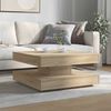 vidaXL Couchtisch 360-Grad Drehbar Sonoma-Eiche 70x70x34,5 cm 858481 Bild 3