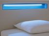 IDIMEX Polsterbett BAGO, Jugendbett mit LED Beleuchtung & Lattenrost Samtbezug cremeweiß Bild 3