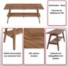 MCA Garderoben-Bank HWC-P56, Sitzbank Schuhregal Schuhablage Schuhbank Flurbank, 45x100x35cm, Massiv-Holz Eiche Bild 2