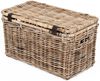 Rattan Truhe RESSY Grey ca. L70cm Couchtisch Wohnzimmertisch Handarbeit Kiste Bild 5