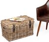Rattan Truhe RESSY Grey ca. L70cm Couchtisch Wohnzimmertisch Handarbeit Kiste Bild 3