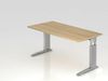 Schreibtisch US16 C-Fuß 160x80cm Ahorn Gestellfarbe: Silber Bild 4