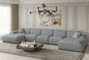 OUTLET Wohnlandschaft U-Form CELES XL in Stoff Opera Velvet Hellgrau Bild 1