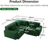 Modulares Ecksofa aus Cord, tiefe Sitzfläche & breite Armlehnen, 177x104x69 cm, Grün Bild 5