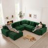 Modulares Ecksofa aus Cord, tiefe Sitzfläche & breite Armlehnen, 177 x 104 x 69 cm, Grün Bild 4