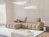 Selsey 'Dandelino' Ecksofa mit Schlaffunktion, Stauraum und Samtbezug, beige, links, 80 x 275 x 168 cm Bild 3