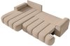 Selsey 'Dandelino' Ecksofa mit Schlaffunktion, Stauraum und Samtbezug, beige, links, 80 x 275 x 168 cm Bild 4