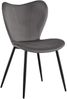 CLP Esszimmerstuhl Maika gepolstert mit Samt- oder Stoffbezug belastbar bis 150 kg,dunkelgrau Samt Bild 2