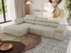 Mks Möbel 'RILASSO' Ecksofa, mit Relax-funktion, Elektrisch verstellbarer Sitz, L-förmige Ecke mit Armlehnen, Wellenfeder, Beige, Velours, links Bild 4
