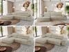 Mks Möbel 'RILASSO' Ecksofa, mit Relax-funktion, Elektrisch verstellbarer Sitz, L-förmige Ecke mit Armlehnen, Wellenfeder, Beige, Velours, links Bild 2