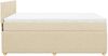 vidaXL Boxspringbett mit Matratze Creme 140x190 cm Stoff 3287456 Bild 5