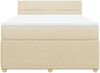 vidaXL Boxspringbett mit Matratze Creme 140x190 cm Stoff 3287456 Bild 4