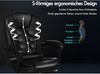 Ergonomischer Bürostuhl mit Massagefunktion und Fußstütze - Schwarz Bild 3