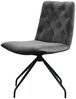 KAWOLA Stuhl NEW CHARME Drehstuhl Esszimmerstuhl Velvet stone 87 x 66 x 52 cm Bild 3