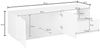 Dmora TV-Schrank Aiace, niedriges Wohnzimmer-Sideboard mit 2 Türen, Fernsehständer-Basis, 100 % Made in Italy, 150 x 43 x 46 cm, glänzendes Weiß, Bild 3