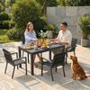 HOMALL Gartenstuhl Stapelbare Aluminiumstühle Outdoor Stühle 2/4/6er Set, Bis 160kg (Gewicht ca. 3,5 kg, erhältlich in drei Farben, geeignet für Camping, Pool, Grillszenarien (ohne Tisch), 4 St) Bild 2