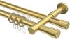 Rundrohr-Innenlauf-Gardinenstangen-Set Prestige Santo 120 cm, 2-läufig, 20 mm Ø Messing-Optik Bild 1