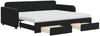 vidaXL Tagesbett Ausziehbar mit Schubladen Schwarz 90x200 cm Samt 3197005 Bild 2