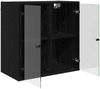 vidaXL Wandschrank Wandmontiert Schwarz Eichen-Optik 68 x 37 x 68,5 cm 882912 Bild 5