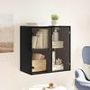 vidaXL Wandschrank Wandmontiert Schwarz Eichen-Optik 68 x 37 x 68,5 cm 882912 Bild 4