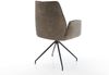 Esszimmerstuhl Zoa-Flex Mikrofaser Taupe Vintage Kreuzgestell konisch Schwarz Taschenfederkern Bild 5
