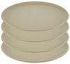 Koziol Großer Teller 4er-Set Connect Plate, Speiseteller, Kunststoff-Holz-Mix, Nature Desert Sand, 25. 5 cm, 7101700 Bild 4