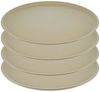 Koziol Großer Teller 4er-Set Connect Plate, Speiseteller, Kunststoff-Holz-Mix, Nature Desert Sand, 25. 5 cm, 7101700 Bild 5