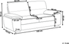3-Sitzer Sofa Kunstleder goldbraun VOGAR Bild 2