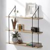 Casâme Wandregal 3 Ebenen Holzdekor L60 cm - Holz Bild 2
