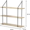 Casâme Wandregal 3 Ebenen Holzdekor L60 cm - Holz Bild 4