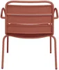 Vente-unique - MIRMANDE Gartensitzgruppe Metall Rot - B 67,5 cm x H 71,5 cm x L 60 cm Bild 3