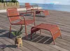 Vente-unique - MIRMANDE Gartensitzgruppe Metall Rot - B 67,5 cm x H 71,5 cm x L 60 cm Bild 4