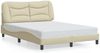 vidaXL Bettgestell ohne Matratze "Hvar" Creme 140x200 cm Stoff 3207777 Bild 2