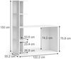 Schreibtisch Tower Weiß 122.2 x 55.2 cm mit 4 Fächern Vicco Bild 3