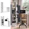 Schreibtisch Tower Weiß 122.2 x 55.2 cm mit 4 Fächern Vicco Bild 2