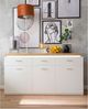 Sideboard Celine / Cali, Holzwerkstoff, Weiß, Holzfarben, 156 x 83 x 44 cm Bild 4