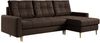 Ecksofa Wohnzimmer - L-form mit Schlaffunktion und Bettkasten - ASTRA - Braun Mikrofaser Bild 2
