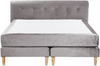 Boxspringbett 'Marquise' Samtstoff Grau 160x200 cm Bild 4
