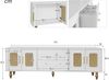 TV-Möbel 175x38x55,5 cm im Retro-Stil mit Rattantüren und goldenen Griffen Bild 5